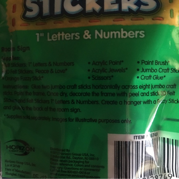 NWT felt letter and numbers stickers, 3 packages - Picture 3 of 3